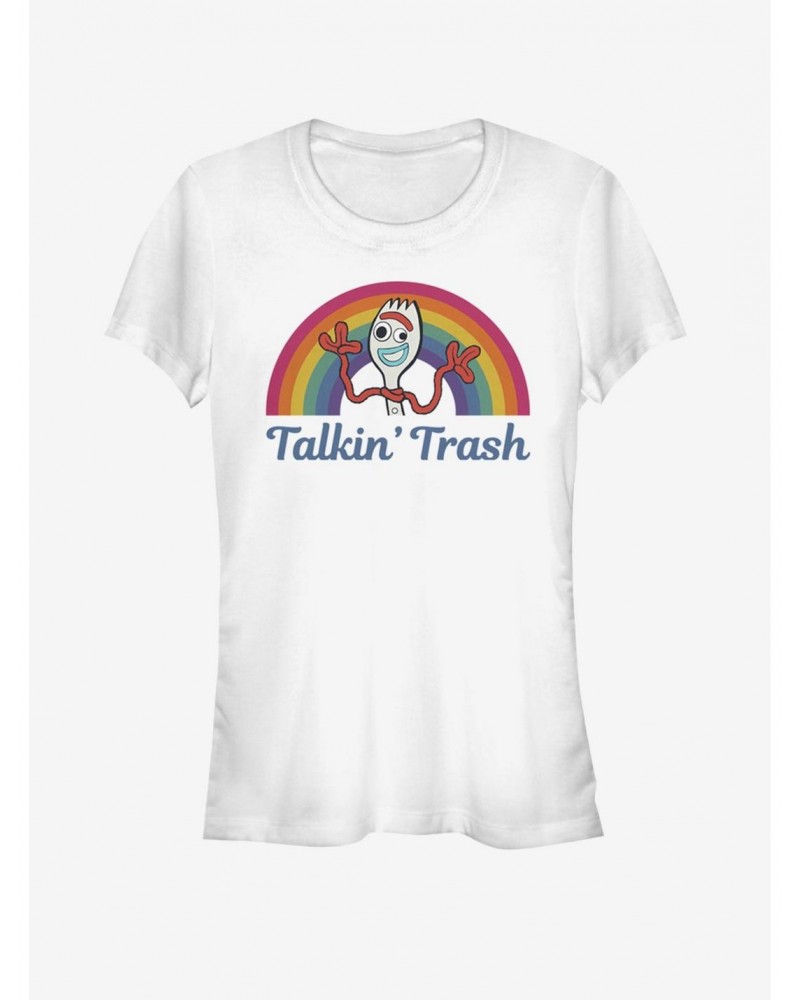 Disney Pixar Toy Story 4 Talkin' Trash Girls White T-Shirt $7.60 T-Shirts