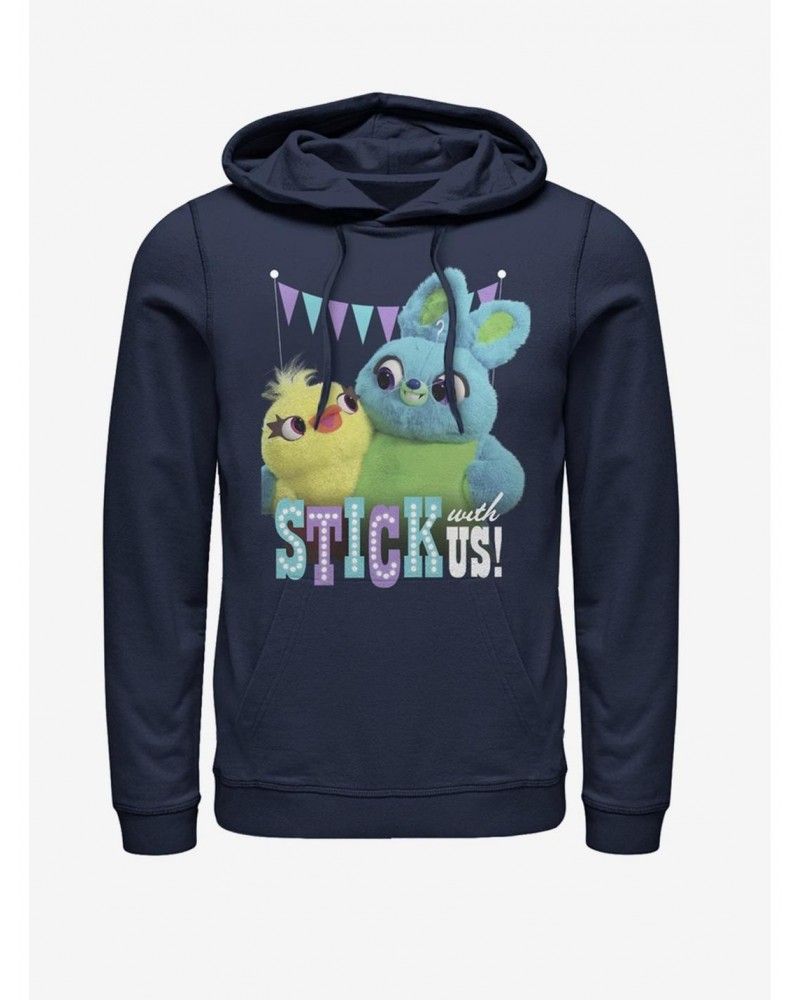 Disney Pixar Toy Story 4 Stick With Us Navy Blue Hoodie $13.65 Hoodies