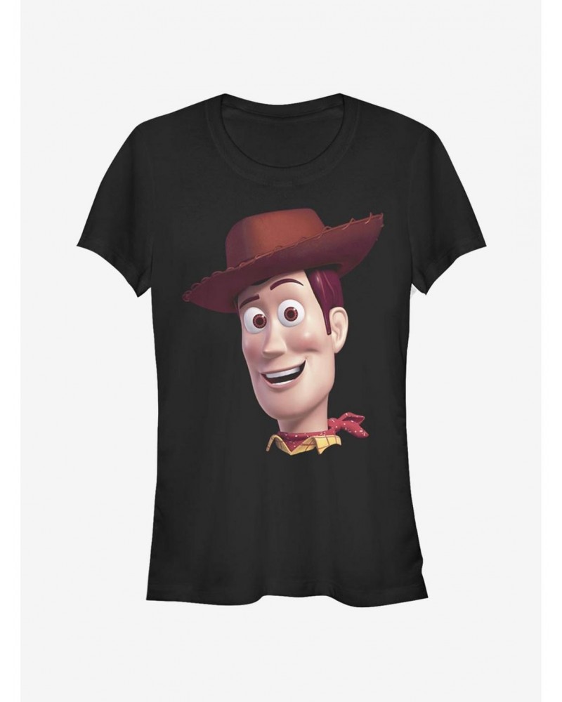 Disney Pixar Toy Story 4 Woody Big Face Girls T-Shirt $5.02 T-Shirts