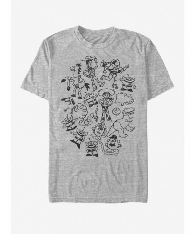 Disney Pixar Toy Story Group Doodle T-Shirt $8.09 T-Shirts