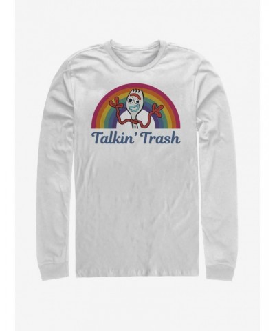 Disney Pixar Toy Story 4 Talkin' Trash White Long-Sleeve T-Shirt $8.16 T-Shirts