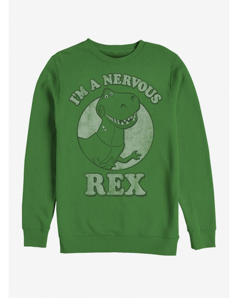 Disney Pixar Toy Story Rex Nervous Crew Sweatshirt $11.22 Sweatshirts