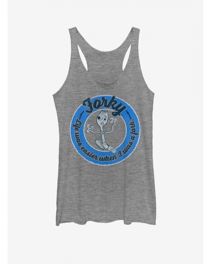 Disney Pixar Toy Story 4 Forky Back Girls Grey Heathered Tank Top $7.04 Tops